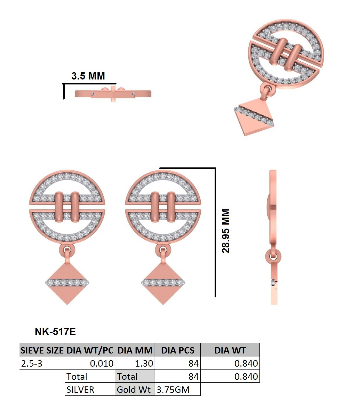 Calissa Charm Earrings